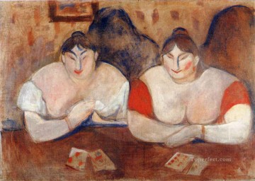 Abstracto famoso Painting - rosa y amelie 1894 Edvard Munch Expresionismo